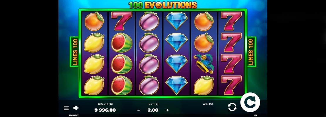 Úvodná obrazovka hry 100 Evolutions