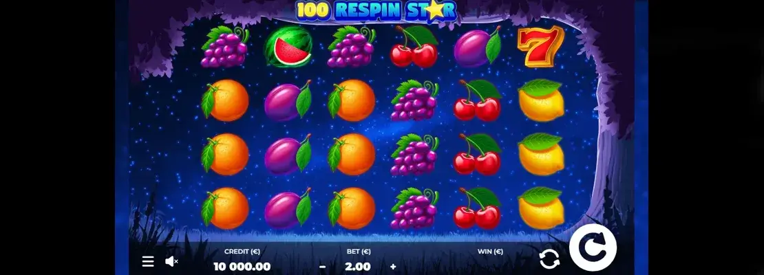 Úvodná obrazovka hry 100 Respin Star