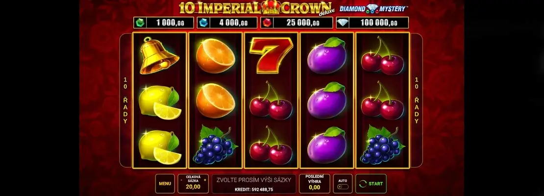Úvodná obrazovka hry 10 Imperial Crown Deluxe