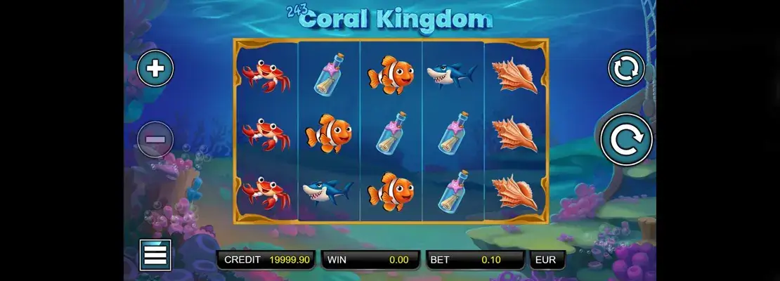 Úvodná obrazovka hry 243 Coral Kingdom
