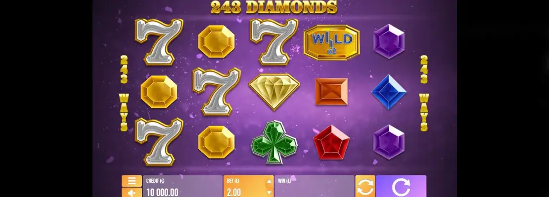 Úvodná obrazovka hry 243 Diamonds