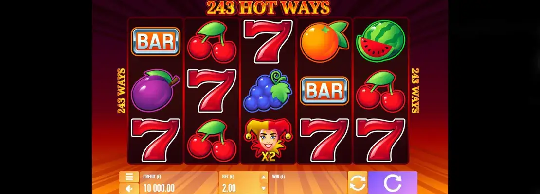 Úvodná obrazovka hry 243 Hot Ways