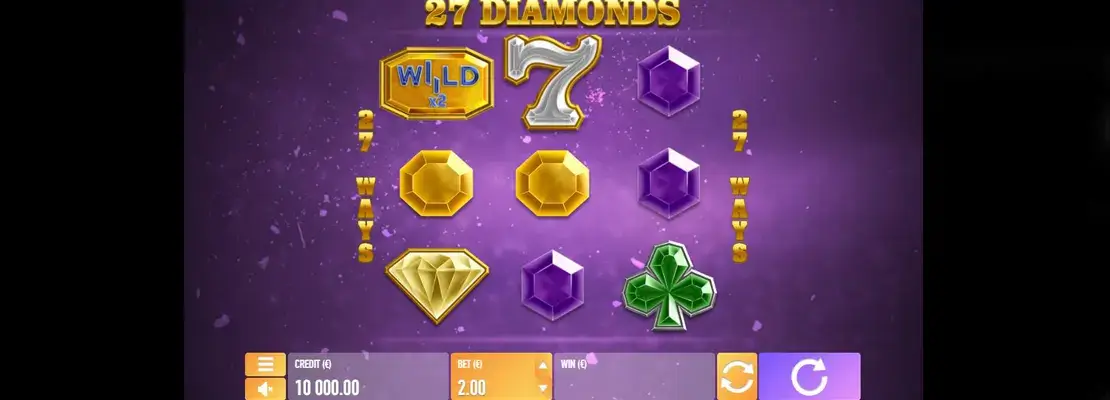 Úvodná obrazovka hry 27 Diamonds
