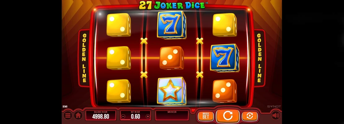 Úvodná obrazovka hry 27 Joker Dice