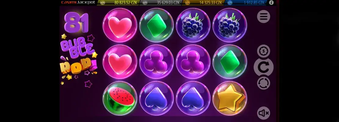 Úvodná obrazovka hry 81 Bubble Pop
