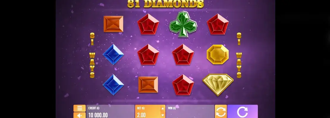 Úvodná obrazovka hry 81 Diamonds