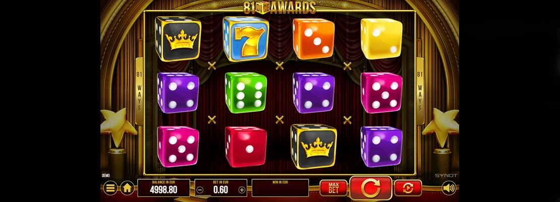 Úvodná obrazovka hry 81 Dice Awards