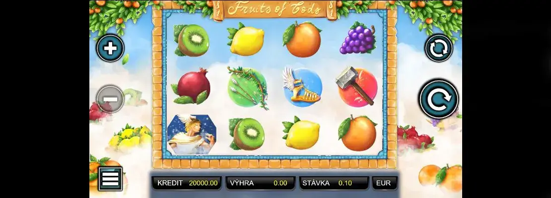 Úvodná obrazovka hry 81 Fruits Of Gods