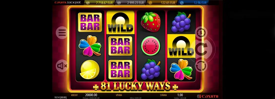 Úvodná obrazovka hry 81 Lucky Ways