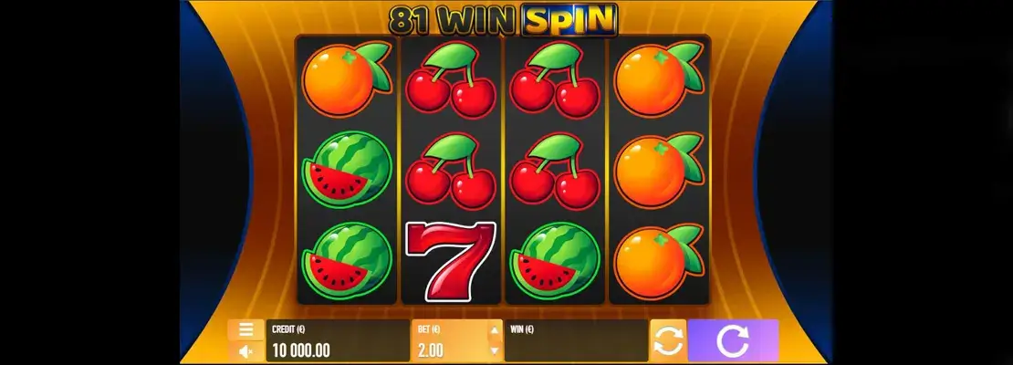 Úvodná obrazovka hry 81 Win Spin