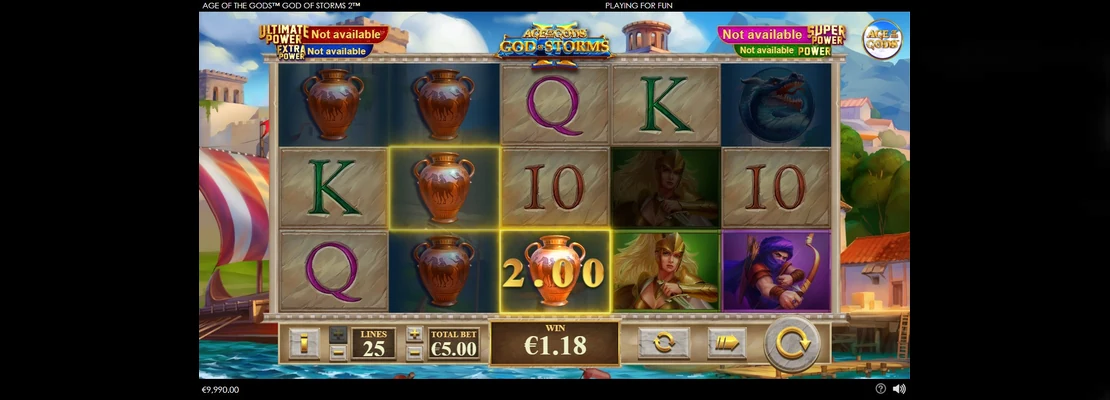 Úvodná obrazovka hry Age Of The Gods God Of Storms 2
