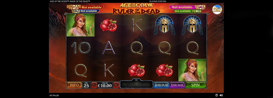 Úvodná obrazovka hry Age Of The Gods Ruler Of The Dead