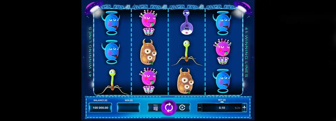 Úvodná obrazovka hry Alien Fun 41