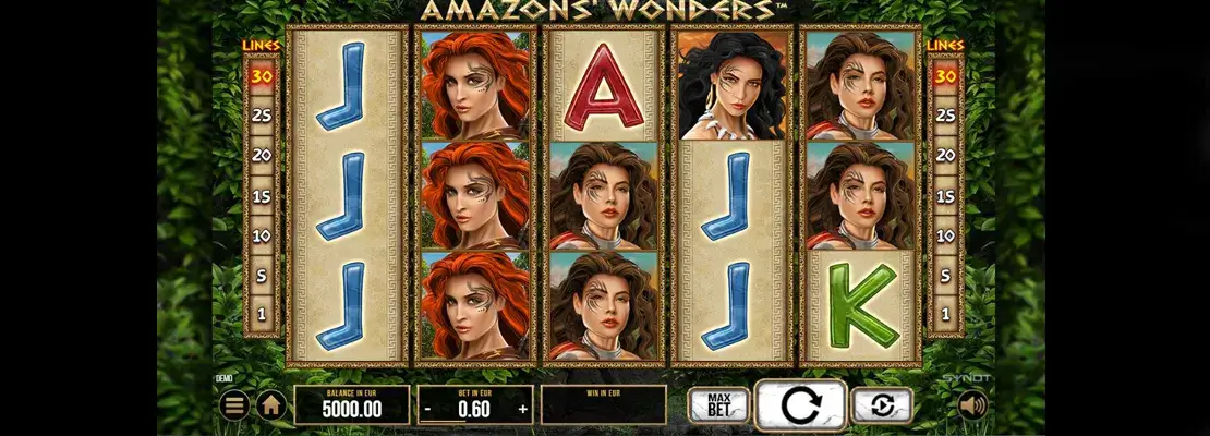 Úvodná obrazovka hry Amazons Wonders