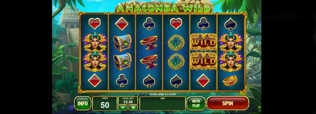 Úvodná obrazovka hry Anaconda Wild