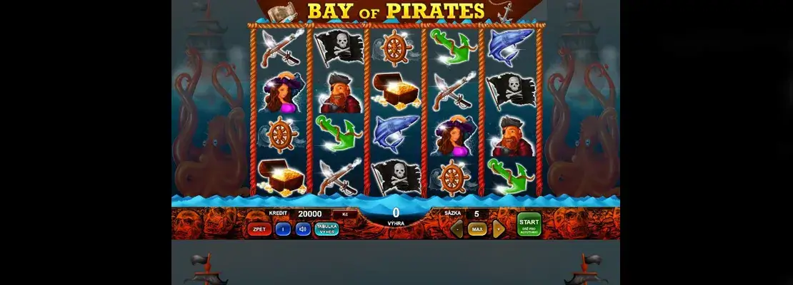Úvodná obrazovka hry Bay Of Pirates