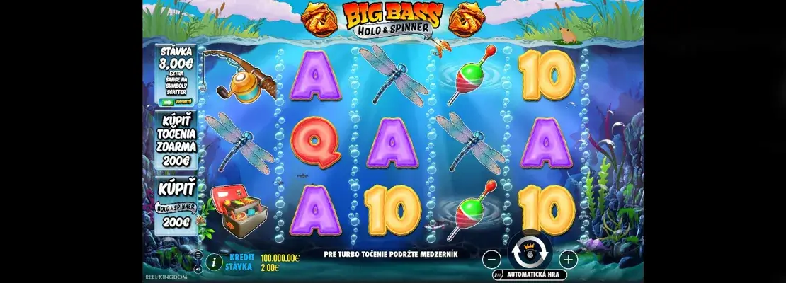 Úvodná obrazovka hry Big Bass Hold And Spinner