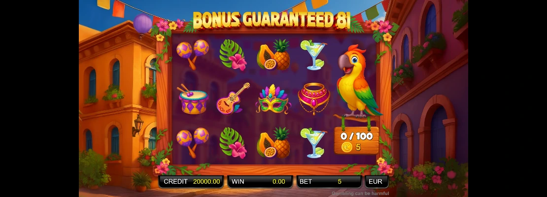 Úvodná obrazovka hry Bonus Guaranteed 81