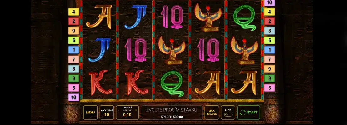 Úvodná obrazovka hry Book Of Ra Deluxe