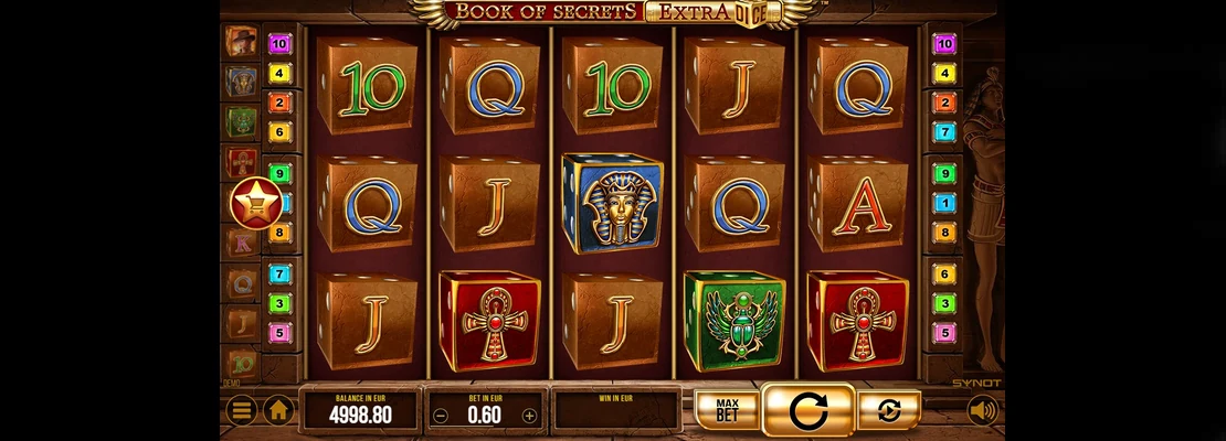Úvodná obrazovka hry Book Of Secrets Extra Dice