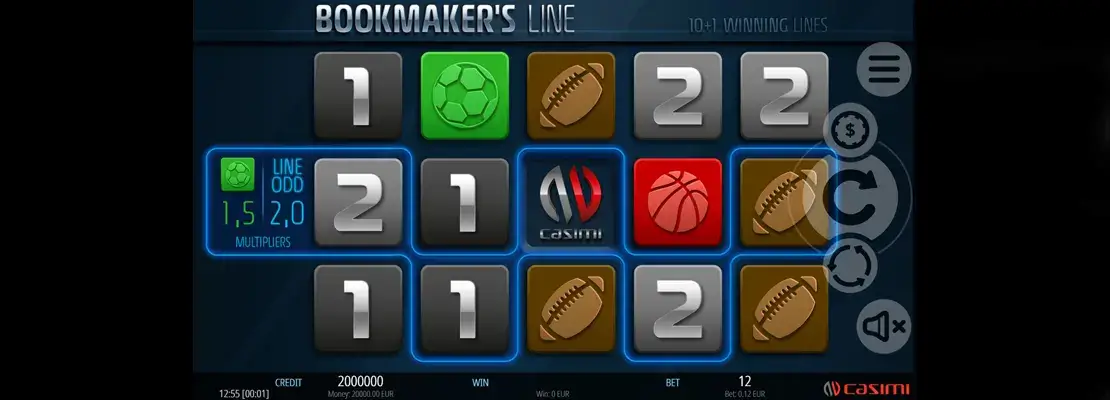 Úvodná obrazovka hry Bookmakers Line