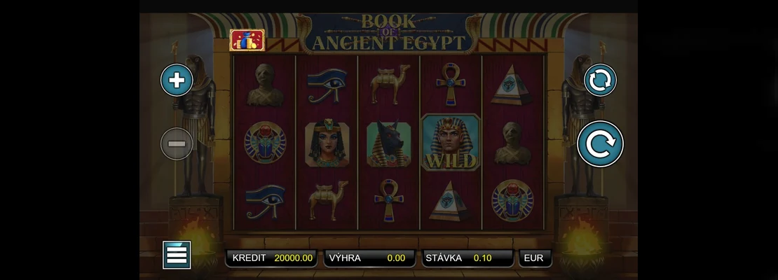 Úvodná obrazovka hry Book of Ancient Egypt