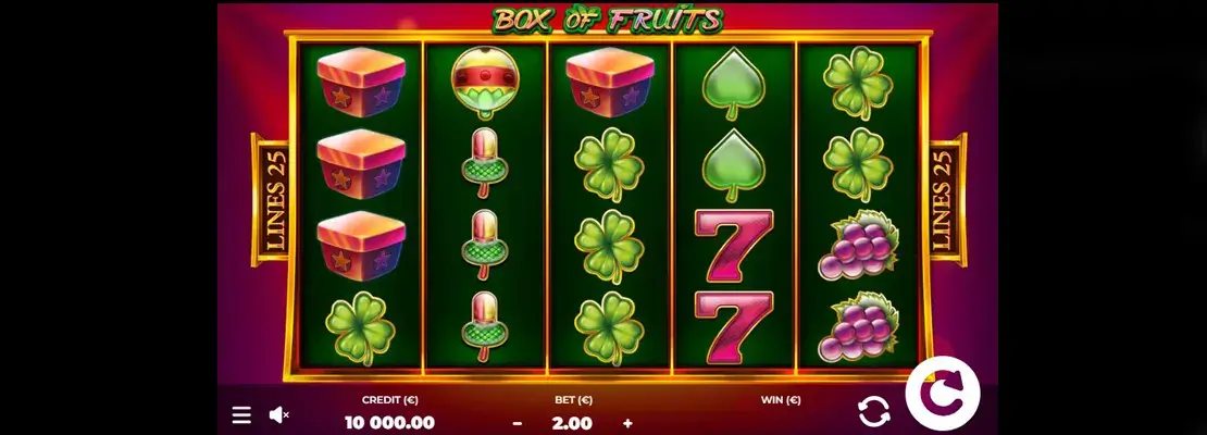 Úvodná obrazovka hry Box Of Fruits