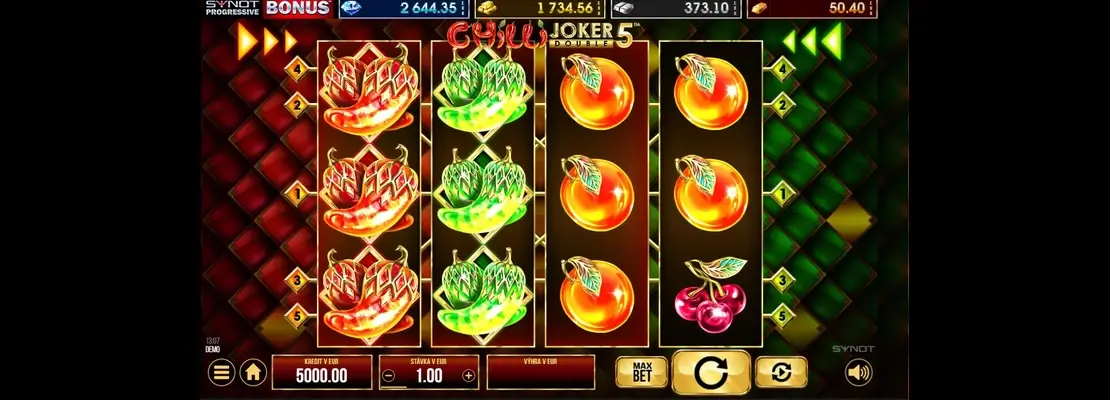 Úvodná obrazovka hry Chilli Joker Double 5