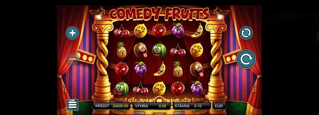 Úvodná obrazovka hry Comedy Fruits