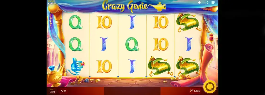 Úvodná obrazovka hry Crazy Genie