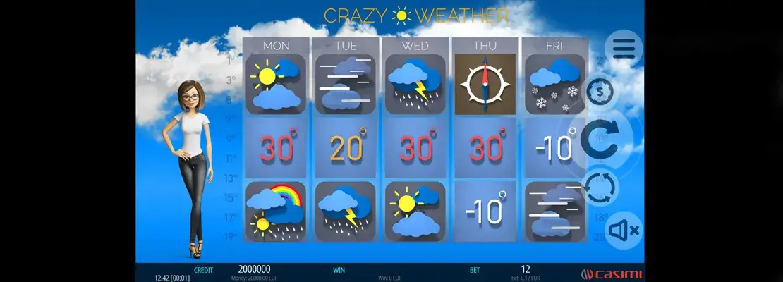 Úvodná obrazovka hry Crazy Weather