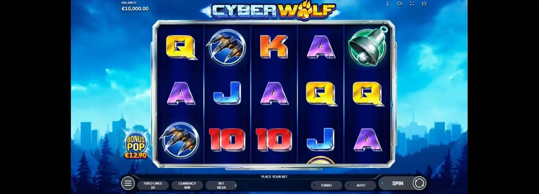 Úvodná obrazovka hry Cyber Wolf