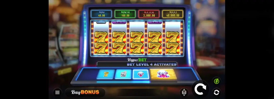 Úvodná obrazovka hry Diamond Bounty 7s Hold and Win