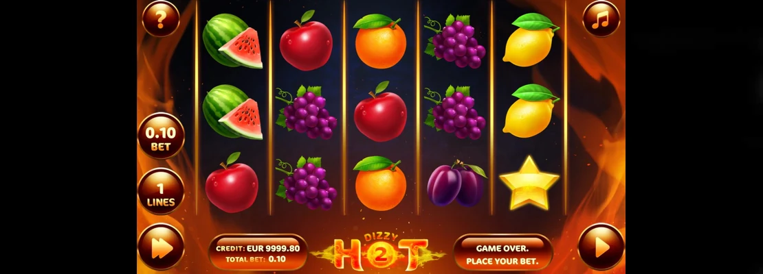 Úvodná obrazovka hry Dizzy Hot 2