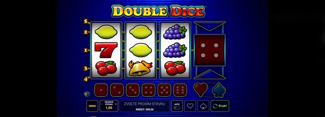 Úvodná obrazovka hry Double Dice