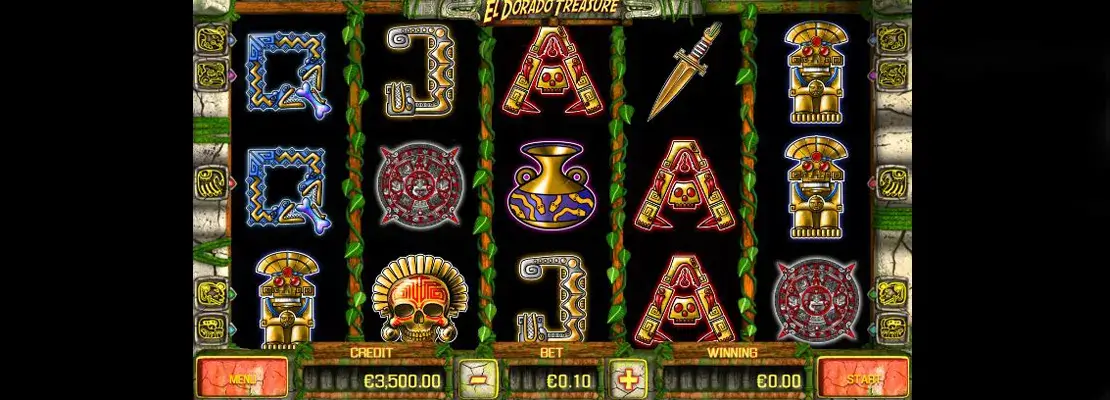 Úvodná obrazovka hry El Dorado Treasure