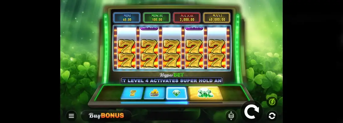 Úvodná obrazovka hry Emerald Bounty 7s Hold and Win