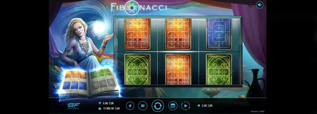 Úvodná obrazovka hry Fibonacci