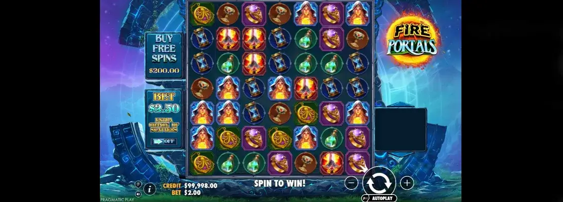 Úvodná obrazovka hry Fire Portals