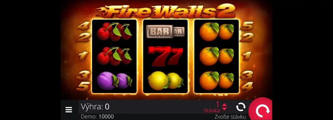 Úvodná obrazovka hry Fire Walls 2