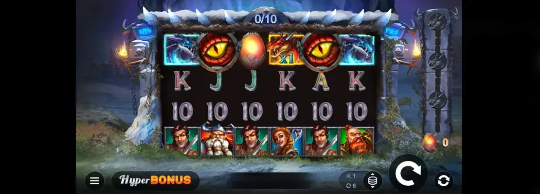 Úvodná obrazovka hry Firedrakes Fortune