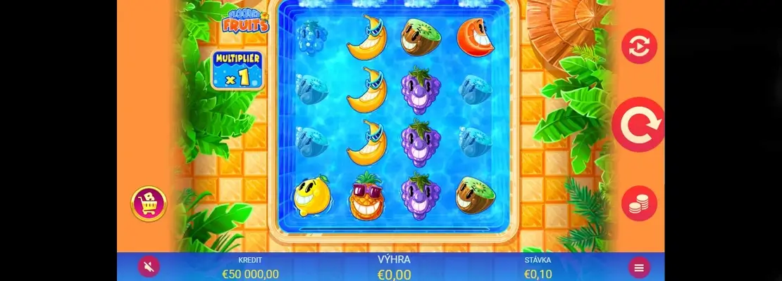 Úvodná obrazovka hry Flooded Fruits