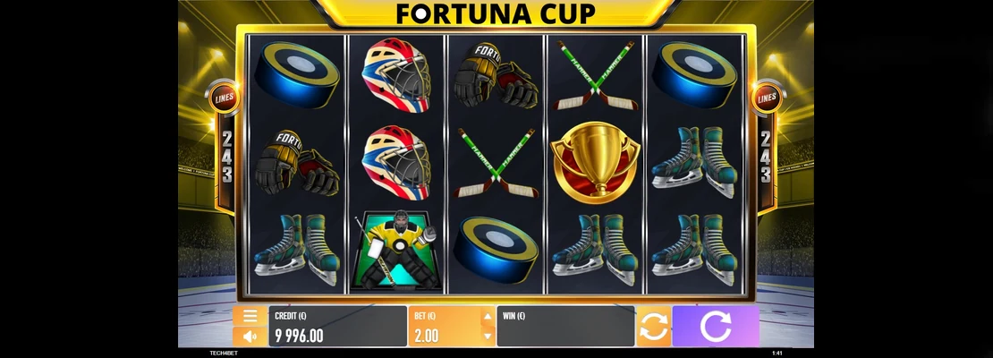 Úvodná obrazovka hry Fortuna Cup 243