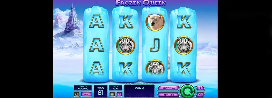 Úvodná obrazovka hry Frozen Queen