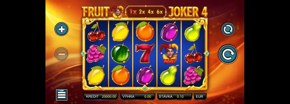 Úvodná obrazovka hry Fruit Joker 4