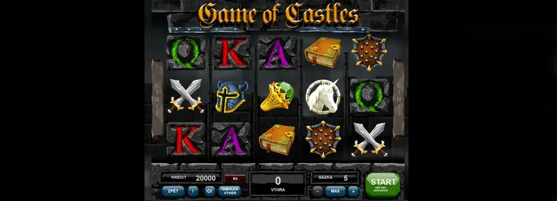 Úvodná obrazovka hry Game Of Castles