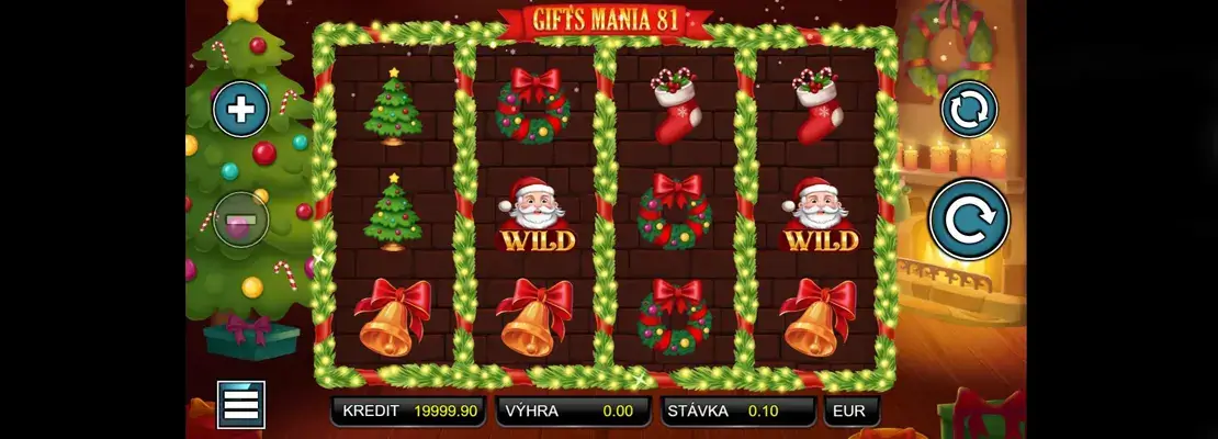 Úvodná obrazovka hry Gifts Mania 81