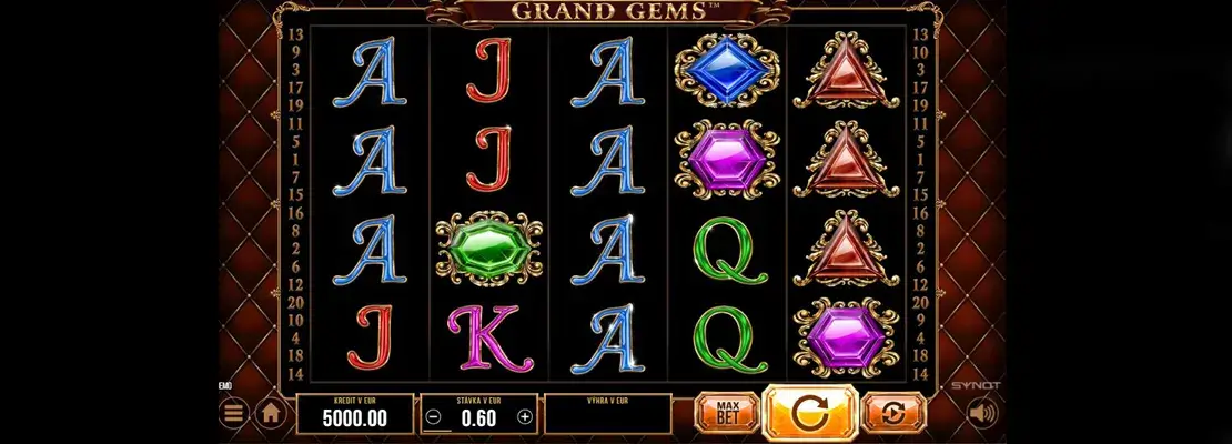 Úvodná obrazovka hry Grand Gems