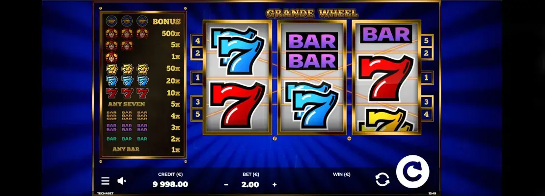 Úvodná obrazovka hry Grande Wheel