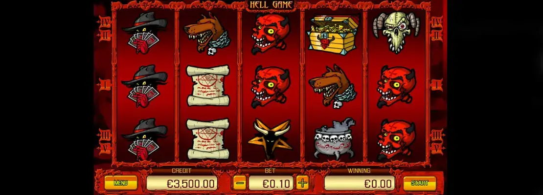 Úvodná obrazovka hry Hell Game